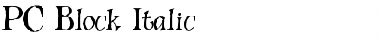 PC Block Italic Font