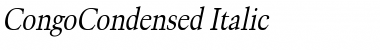 CongoCondensed Italic Font