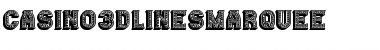 Casino 3D Lines Marquee Font