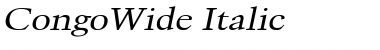 CongoWide Italic Font