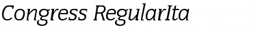 Congress-RegularIta Font