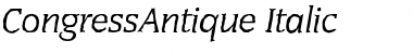 CongressAntique Italic Font