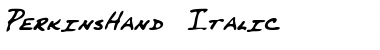 PerkinsHand Italic Font