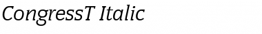 CongressT Italic Font