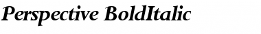 Perspective BoldItalic Font