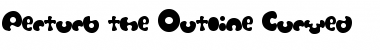 Perturb the Outline Curved Font