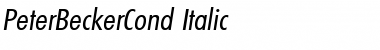 PeterBeckerCond Italic