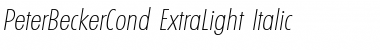PeterBeckerCond-ExtraLight Italic