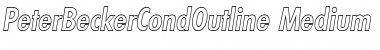 PeterBeckerCondOutline-Medium Italic Font