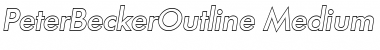 PeterBeckerOutline-Medium Italic Font