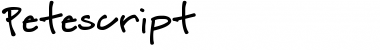 Petescript Font