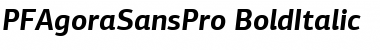 PF Agora Sans Pro Bold Italic Font
