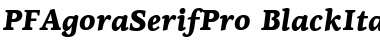 PF Agora Serif Pro Black Italic