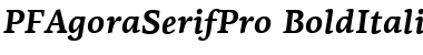 PF Agora Serif Pro Bold Italic