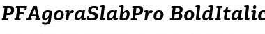 PF Agora Slab Pro Bold Italic