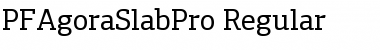 PF Agora Slab Pro Regular Font