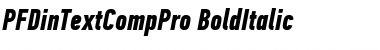 PF Din Text Comp Pro Bold Italic
