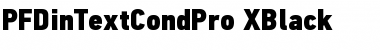 PF Din Text Cond Pro Extra Black Font
