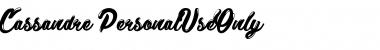 Cassandre_PersonalUseOnly Font