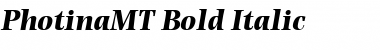 PhotinaMT BoldItalic Font