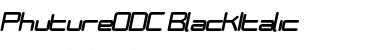 PhutureODC Black Italic Font