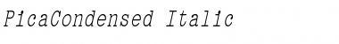PicaCondensed Italic Font