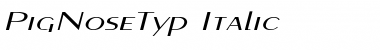PigNoseTyp Italic Font