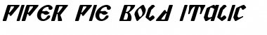 Piper Pie Bold Italic Font