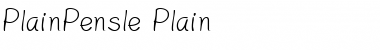 PlainPensle Font