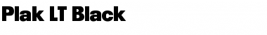 Plak LT Black Regular Font