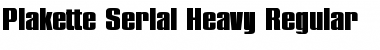 Plakette-Serial-Heavy Regular Font
