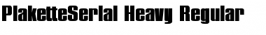 PlaketteSerial-Heavy Font