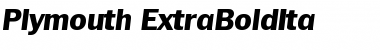 Plymouth-ExtraBoldIta Regular Font