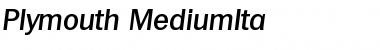 Plymouth-MediumIta Regular Font