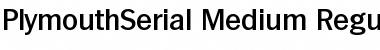 PlymouthSerial-Medium Font