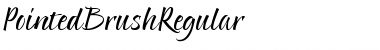 PointedBrush Regular Font