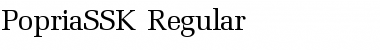 PopriaSSK Regular Font