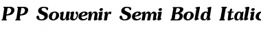 PP-Souvenir Semi Bold-Italic Font