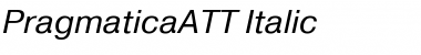 PragmaticaATT Italic Font