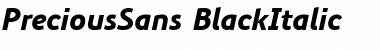 PreciousSans Bold Italic Font