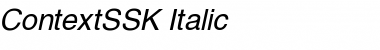 ContextSSK Italic