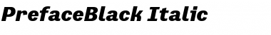 PrefaceBlack Italic Font