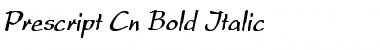 Prescript Cn Bold Italic Font