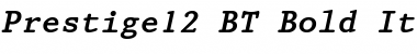 Prestige12 BT Bold Italic Font