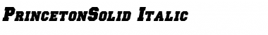 PrincetonSolid Italic Font