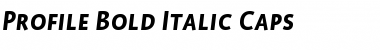 Profile Bold Italic Font