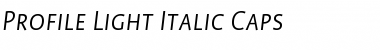 Profile Light Italic Font