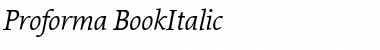 Proforma BookItalic Font