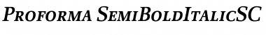 Proforma SemiBoldItalicSC Font