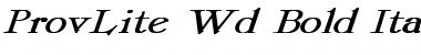 ProvLite Wd Bold Italic Bold Italic Font